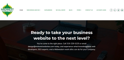 Midwest Websites Business Website Home page