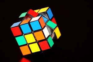 Rubik's cube being turned