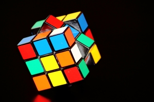 Rubik's cube being turned