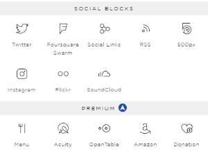 Squarespace blocks