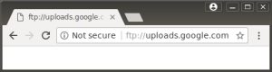 Not secure Chrome URL