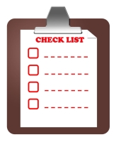 Checklist on clipboard