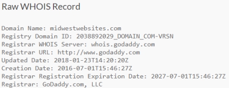 Midwest Websites WHOIS information