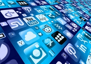 Online marketing and social media icons